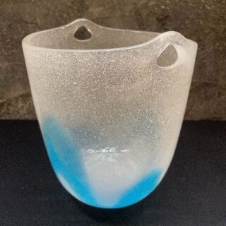 琉球 ガラス 泡 気泡 アイスペール ワインクーラー 金魚 鉢 花器 花瓶(アルコールグッズ)