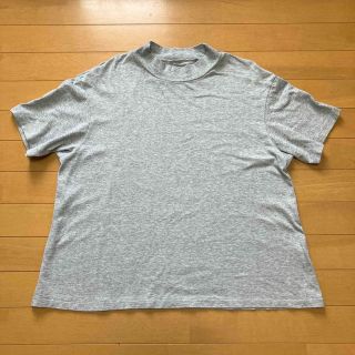 ユニクロ(UNIQLO)のオーバーサイズハイネックTシャツ　グレー(Tシャツ(半袖/袖なし))