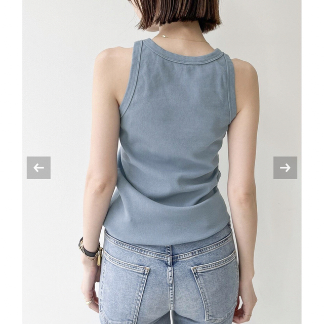 L'Appartement DEUXIEME CLASSE(アパルトモンドゥーズィエムクラス)の美品✨GOOD GRIEF Rib Tank Top ブルー A レディースのトップス(タンクトップ)の商品写真