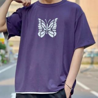 ニードルス(Needles)のS/S Reversible Tee - PE/R/PU Jersey(Tシャツ/カットソー(半袖/袖なし))