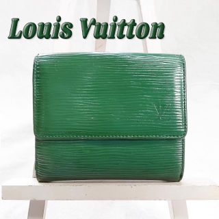 ルイヴィトン(LOUIS VUITTON)のヴィトン エピ Wホック 折り財布 ポルトモネビエ カルトクレディ M63484(財布)