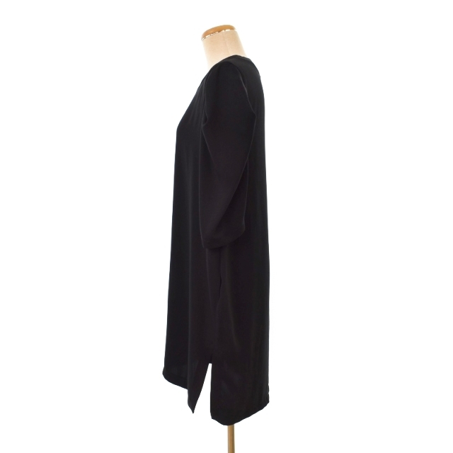 MM6(エムエムシックス)のMM6 20SS ルーズフィットドレス ワンピース ひざ丈 七分袖 38 黒 レディースのワンピース(ひざ丈ワンピース)の商品写真