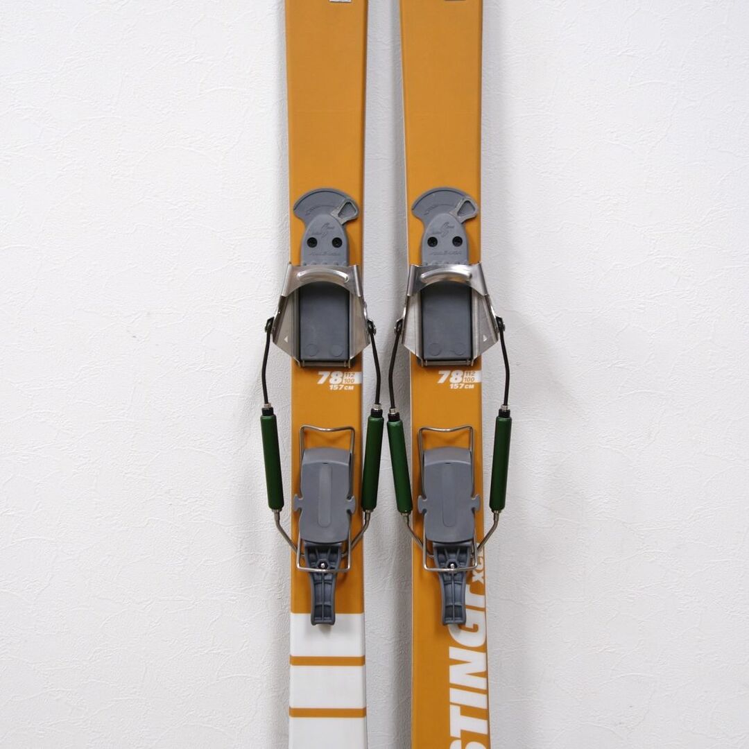 極美品 ジースリー G3 テレマーク スキー STINGr XCD 157cm ウロコスキー ステップソール センター78ｍｍ ビンディング Voile スイッチバックW's POMOCA シール付き 重量実測：1870g（ビンディング含む1本)