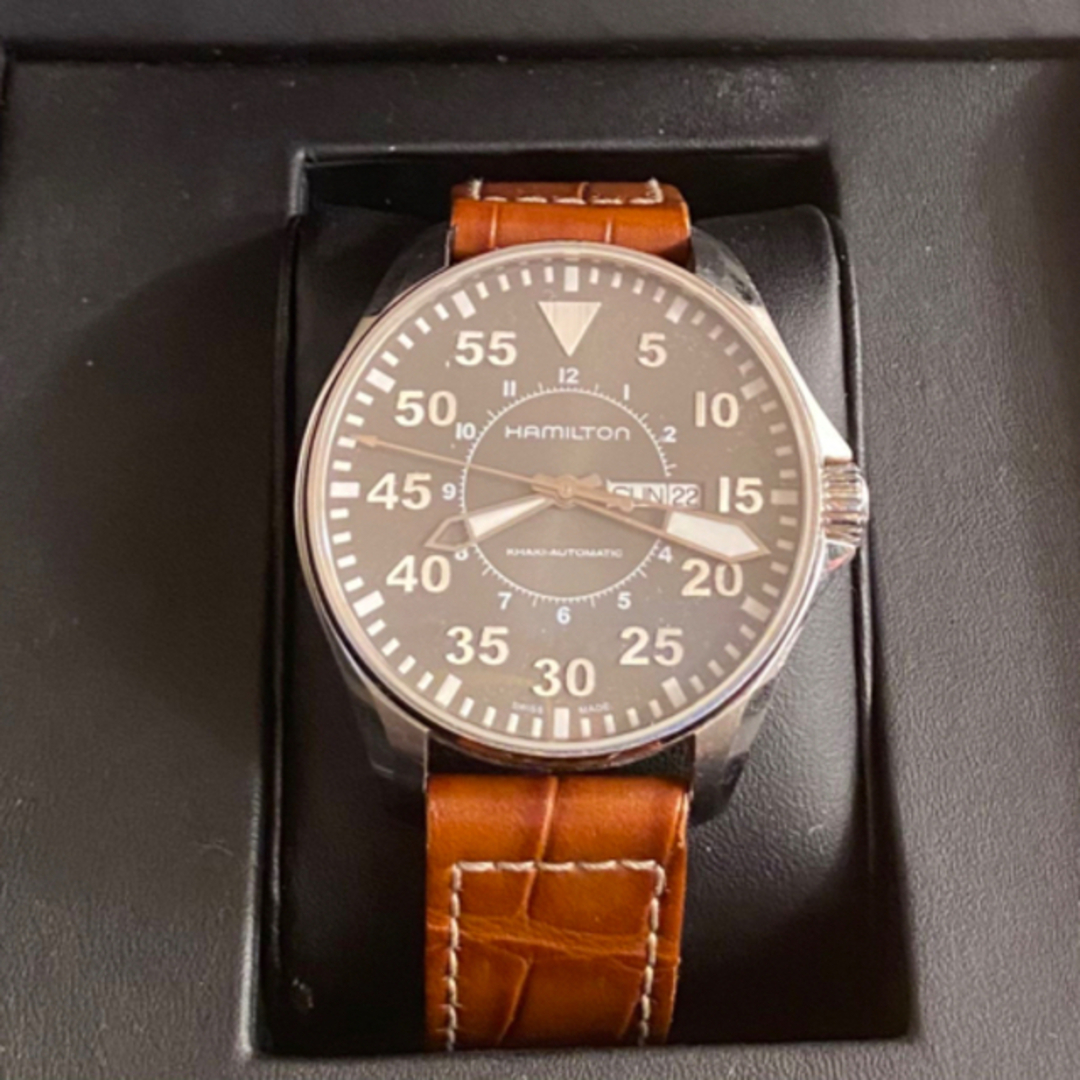 Hamilton(ハミルトン)のハミルトン　カーキ PILOT DAY DATE AUTO H64715885 メンズの時計(腕時計(アナログ))の商品写真