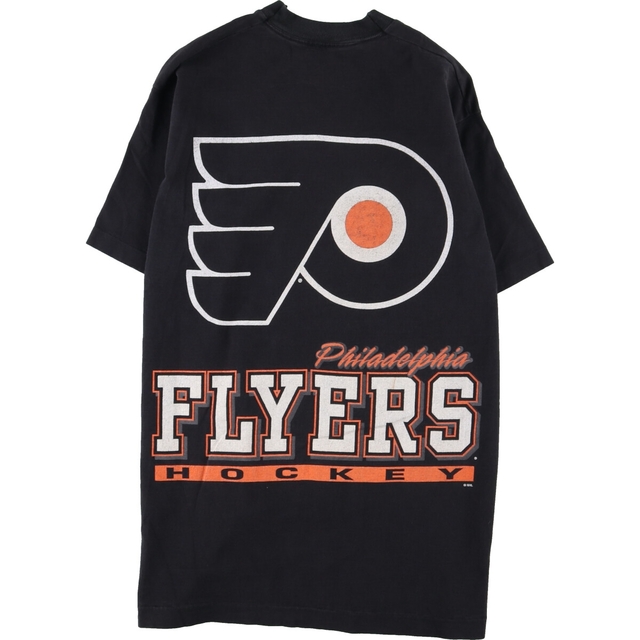 SALEM NHL フィラデルフィア フライヤーズ Philadelphia Flyers 両面プリント スポーツプリントTシャツ USA製 メンズM /eaa337458