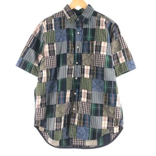 ギャップ(GAP)の古着 ギャップ GAP パッチワーク 半袖 コットンシャツ メンズL /eaa337763(シャツ)