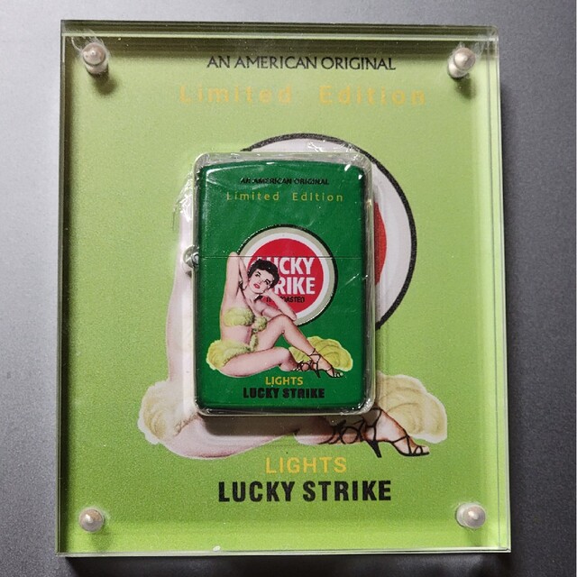 新品未使用　ジッポ　ラッキーストライク　緑　zippo