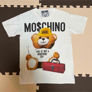 モスキーノ　半袖　ロゴ　レース　黒　レディース　熊　MOSCHINO ベアー