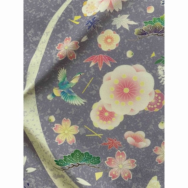 森光子　加賀友禅ハンカチ(加賀絹100%) レディースのファッション小物(ハンカチ)の商品写真