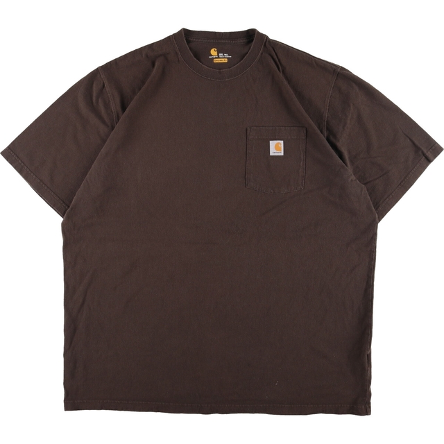 ビッグサイズ カーハート Carhartt ORIGINAL FIT 半袖 ワンポイントロゴポケットTシャツ メンズXXXL /eaa337491