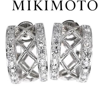 ミキモト(MIKIMOTO)のミキモト MIKIMOTO K18 ダイヤモンド イヤリング 0.36ct(イヤリング)