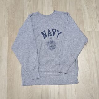 Champion - 70s US NAVYリバースウィーブ 単色タグ L 染み込みの通販 ...