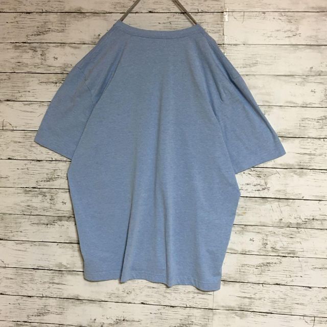 【ビッグサイズ】トミーヒルフィガー　刺繍ロゴTシャツ サックスブルー　B94 メンズのトップス(Tシャツ/カットソー(半袖/袖なし))の商品写真