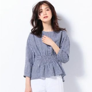 ニジュウサンク(23区)のくまこ様専用【23区】LIBECO LINEN シャーリング ブラウス(シャツ/ブラウス(長袖/七分))