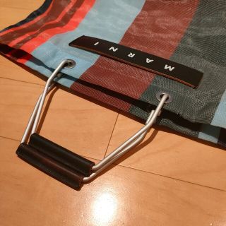 Marni - マルニカフェストライプトートバッグ ラッカーレッド 紗栄子中