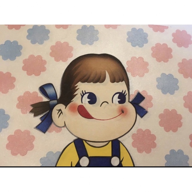 不二家(フジヤ)の【新品/70枚限定】ミルキー70周年 江戸木版画 浮世絵 ペコちゃん 花柄 エンタメ/ホビーの美術品/アンティーク(版画)の商品写真