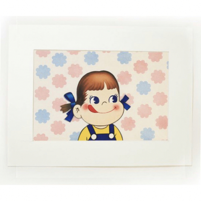 不二家(フジヤ)の【新品/70枚限定】ミルキー70周年 江戸木版画 浮世絵 ペコちゃん 花柄 エンタメ/ホビーの美術品/アンティーク(版画)の商品写真