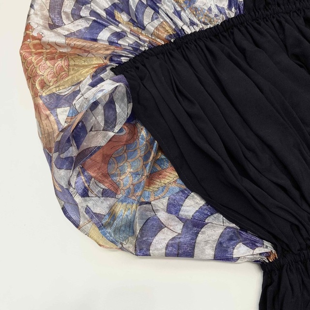 JUNYA WATANABE 22SS 和柄 ギャザードッキングワンピース XS JUNYA WATANABE 22SS 和柄 ギャザードッキングワンピース XS