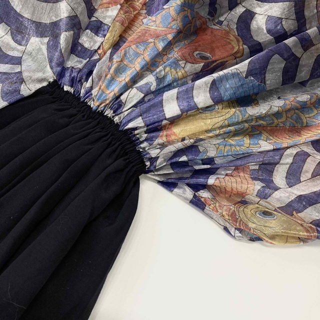 JUNYA WATANABE 22SS 和柄 ギャザードッキングワンピース XS JUNYA WATANABE 22SS 和柄 ギャザードッキングワンピース XS