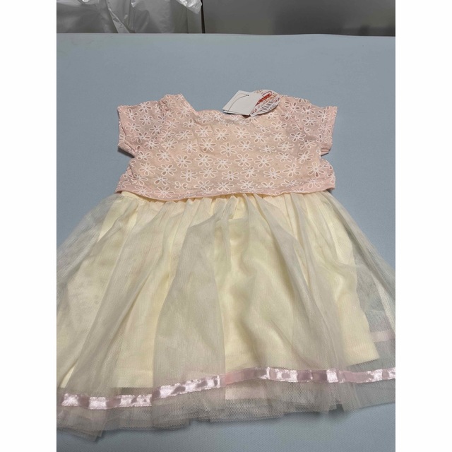 チュール　ワンピース　半袖　100 キッズ/ベビー/マタニティのキッズ服女の子用(90cm~)(ワンピース)の商品写真