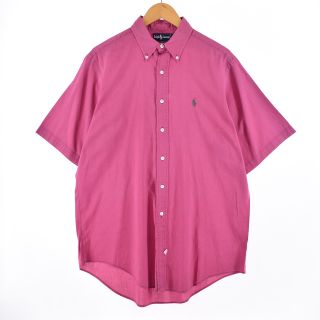 ラルフローレン(Ralph Lauren)の古着 ラルフローレン Ralph Lauren 半袖 ボタンダウンシャツ メンズL /eaa337152(シャツ)