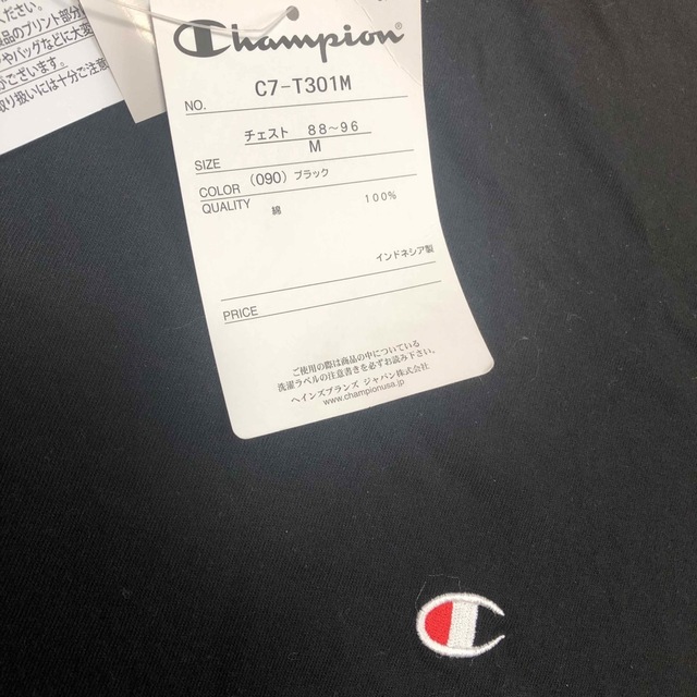 Champion(チャンピオン)の新品  Champion チャンピオン M 半袖 Tシャツ ワンポイント 黒 メンズのトップス(Tシャツ/カットソー(半袖/袖なし))の商品写真