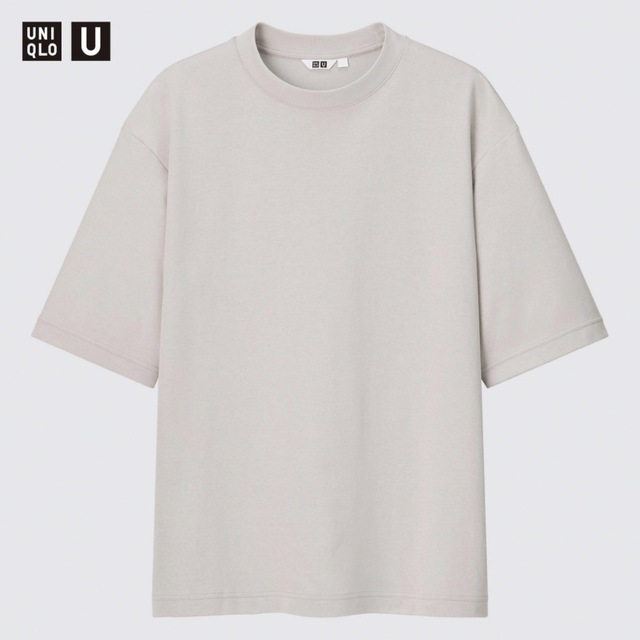 UNIQLO(ユニクロ)の新品未使用　2枚セット　エアリズムコットンオーバーサイズTシャツ（5分袖） メンズのトップス(Tシャツ/カットソー(半袖/袖なし))の商品写真