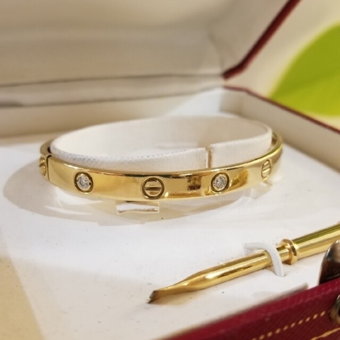 最新入荷 ✨ラブブレスレット Cartier アフターハーフダイヤ イエロー