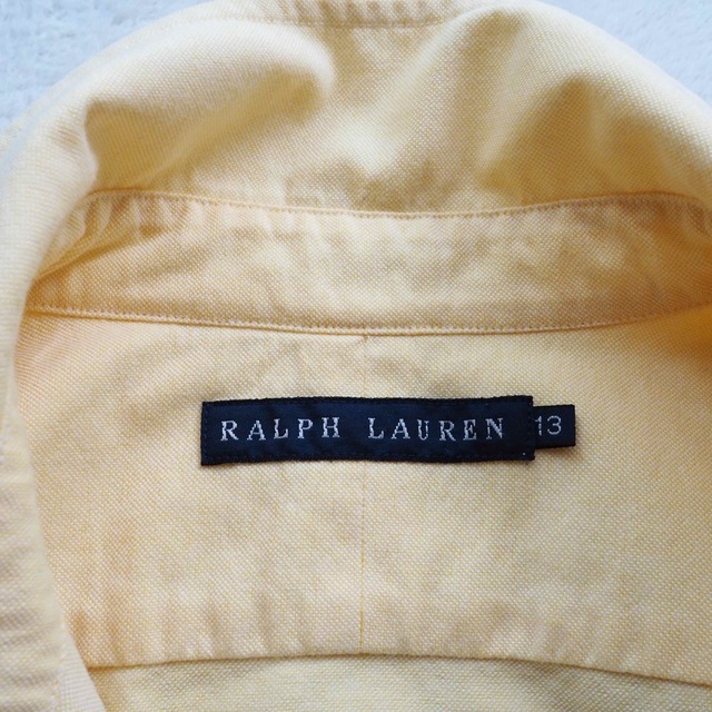 Ralph Lauren(ラルフローレン)のRALPH LAUREN ボタンダウン オックスフォードシャツ 羽織り イエロー レディースのトップス(シャツ/ブラウス(長袖/七分))の商品写真