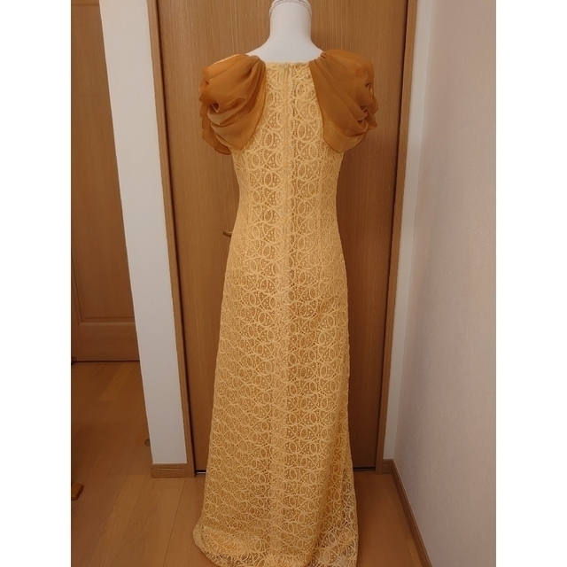 orange_cuge様専用　ロングドレス　日本製　ショルダーつき レディースのフォーマル/ドレス(ロングドレス)の商品写真
