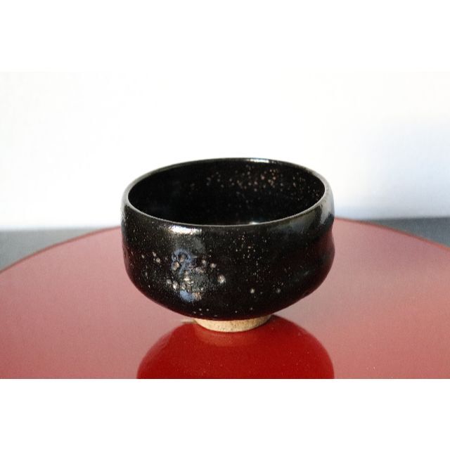 茶道具　抹茶茶碗　黒楽　茶碗　茶の湯　陶器　樂の銘 エンタメ/ホビーの美術品/アンティーク(陶芸)の商品写真