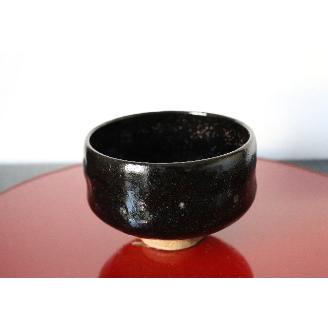 茶道具　抹茶茶碗　黒楽　茶碗　茶の湯　陶器　樂の銘 エンタメ/ホビーの美術品/アンティーク(陶芸)の商品写真