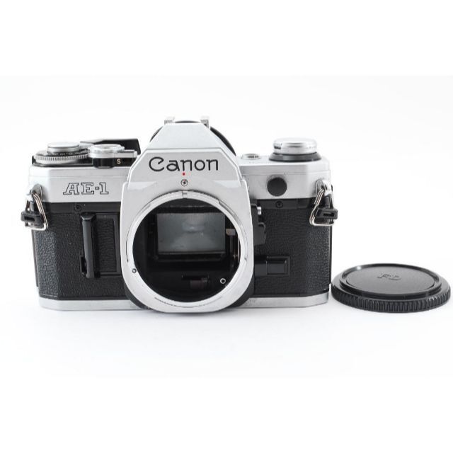 美品 キャノン AE-1 シルバー ボディ フィルム モルト新品交換済 Y697