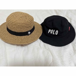 ポロラルフローレン(POLO RALPH LAUREN)のPOLO 帽子　52センチ　子供　麦わら帽子　バケットハット(帽子)