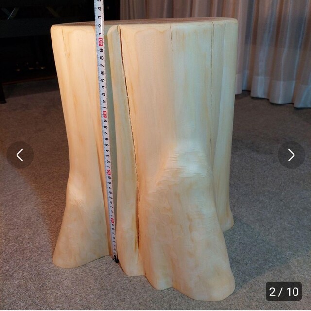 檜 切り株 丸太 椅子 スツール 高さ約42㎝ 1