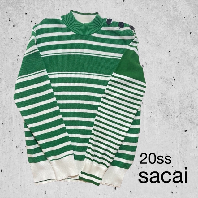 sacai  サカイ　ボーダーニット　20ss