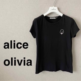 アリスアンドオリビア(Alice+Olivia)のアリスアンドオリビア　ステイシー　ワンポイント　Tシャツ　ブラック(Tシャツ(半袖/袖なし))