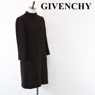 AL AJ0009 高級 GIVENCHY ジバンシー ツィード ウール ロング