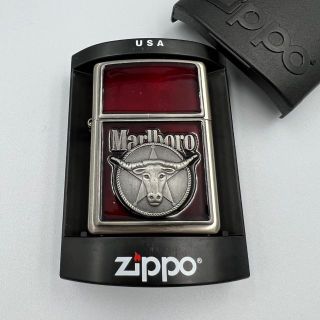 ジッポー(ZIPPO)の希少　ZIPPO　Marlbolo　マルボロ　懸賞品　限定500個　ロングホーン(タバコグッズ)