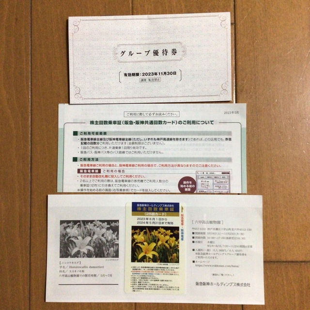 阪急阪神ホールディングス　株主回数乗車券　25回カードのサムネイル
