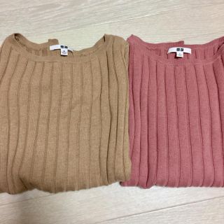 ユニクロ(UNIQLO)のコットンリブニット(ニット/セーター)