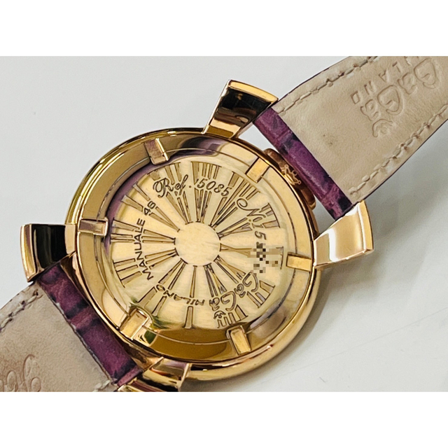 正規品】ガガミラノ マヌアーレスリム 46MM 5085.3【電池交換済