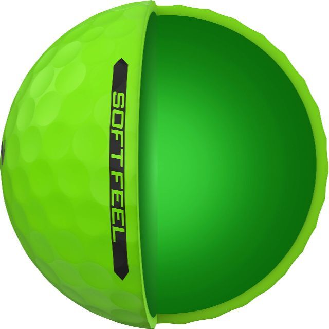色: グリーンSrixon ソフトフィール ブライトゴルフボール 2