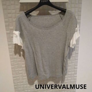 ユニバーバルミューズ(UNIVERVAL MUSE)のユニバーバルミューズ　半袖Ｔシャツ　リボンフリル　M　ストロベリーフィールズ(シャツ/ブラウス(半袖/袖なし))