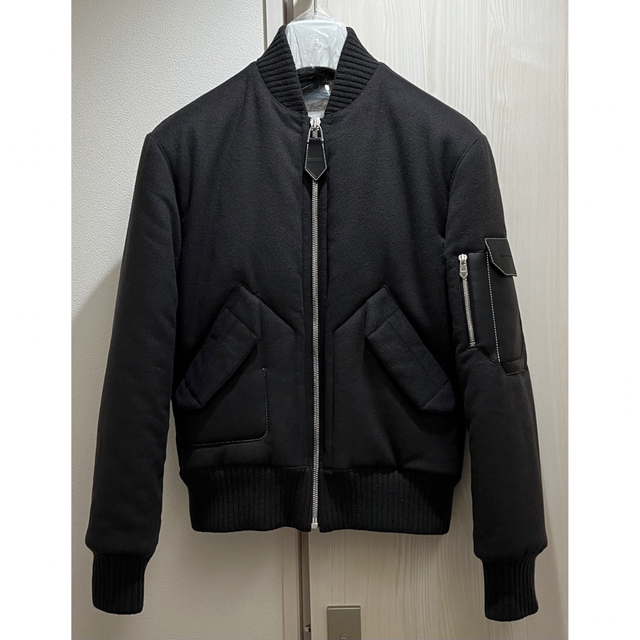 HERMES - HERMES 21AW 撥水カシミア100% MA-1ボンバージャケット HERMES - HERMES 21AW 撥水カシミア100% MA-1ボンバージャケット