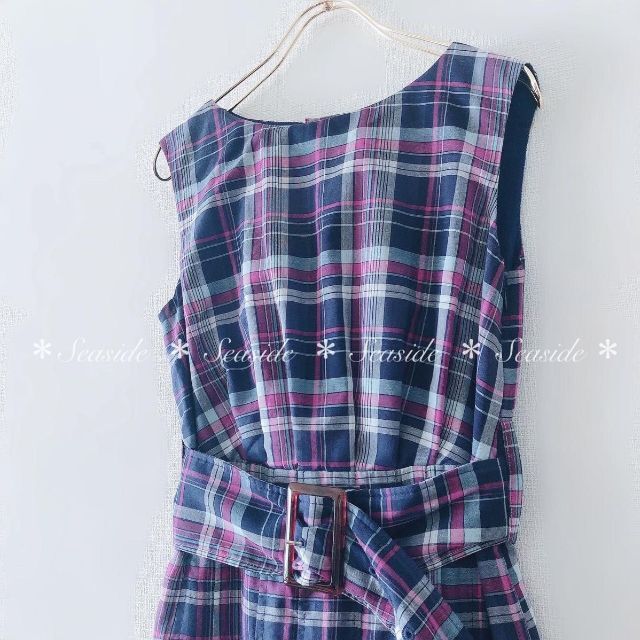 美品♡アプワイザーリッシェ ベルト付きワンピース 完売品 チェック 美人百花