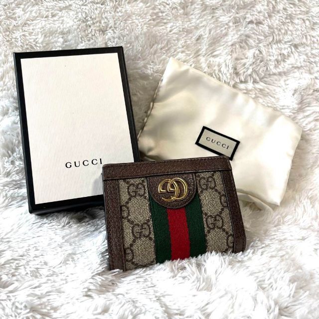 極美品】グッチ GUCCI オフィディア 折り財布 コンパクト財布 二つ折り-