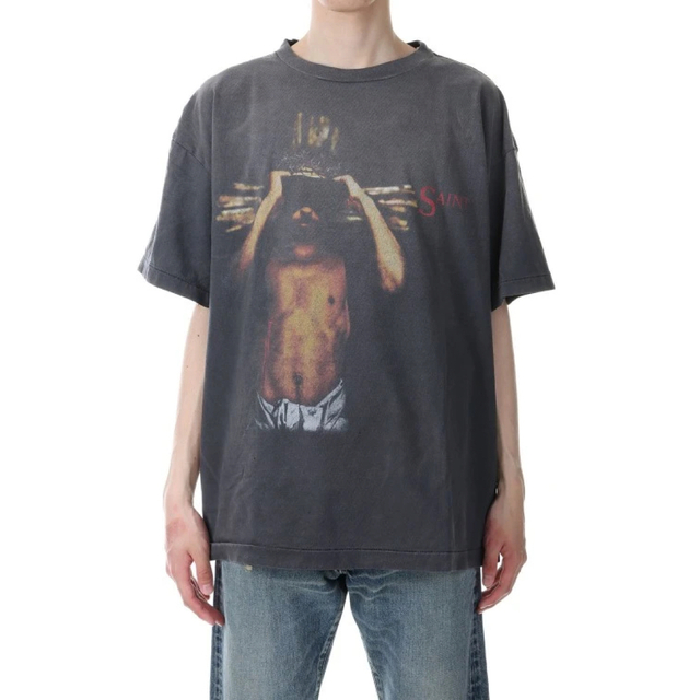 最安値挑戦】【最安値挑戦】SAINT M×××××× 23SS WE LIVE HELL SS TEE T