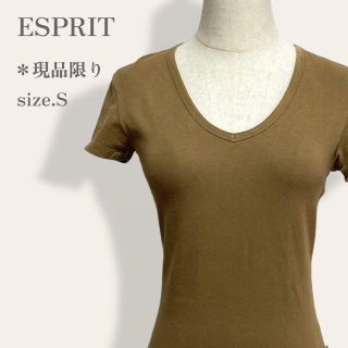 エスプリ(Esprit)の【人気】　エスプリ　今からの季節欲しくなる　無地カジュアルVネック半袖カットソー(Tシャツ(半袖/袖なし))