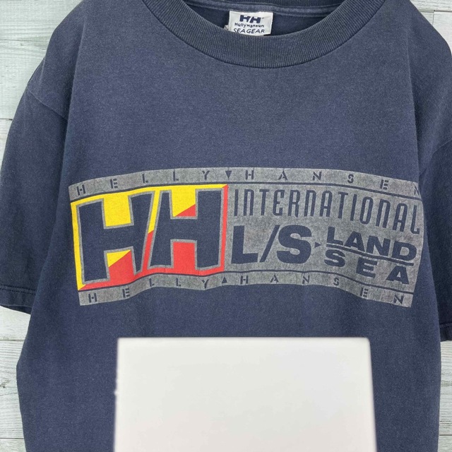 HELLY HANSEN(ヘリーハンセン)の【希少】ヘリーハンセン 古着 USA製 リフレクター プリント 半袖Tシャツ メンズのトップス(Tシャツ/カットソー(半袖/袖なし))の商品写真